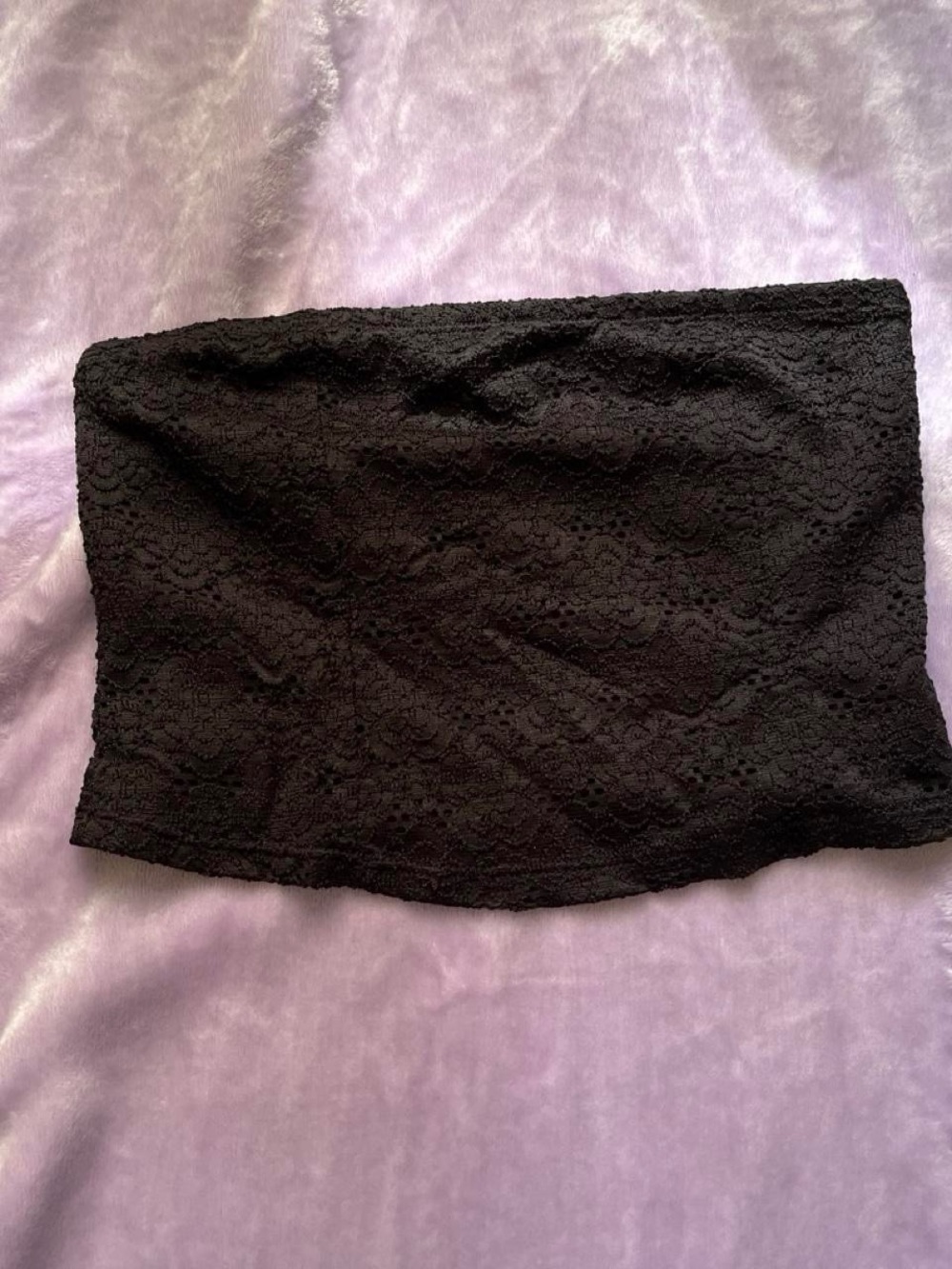 No Boundaries Black Lace Bandeau Tube Top